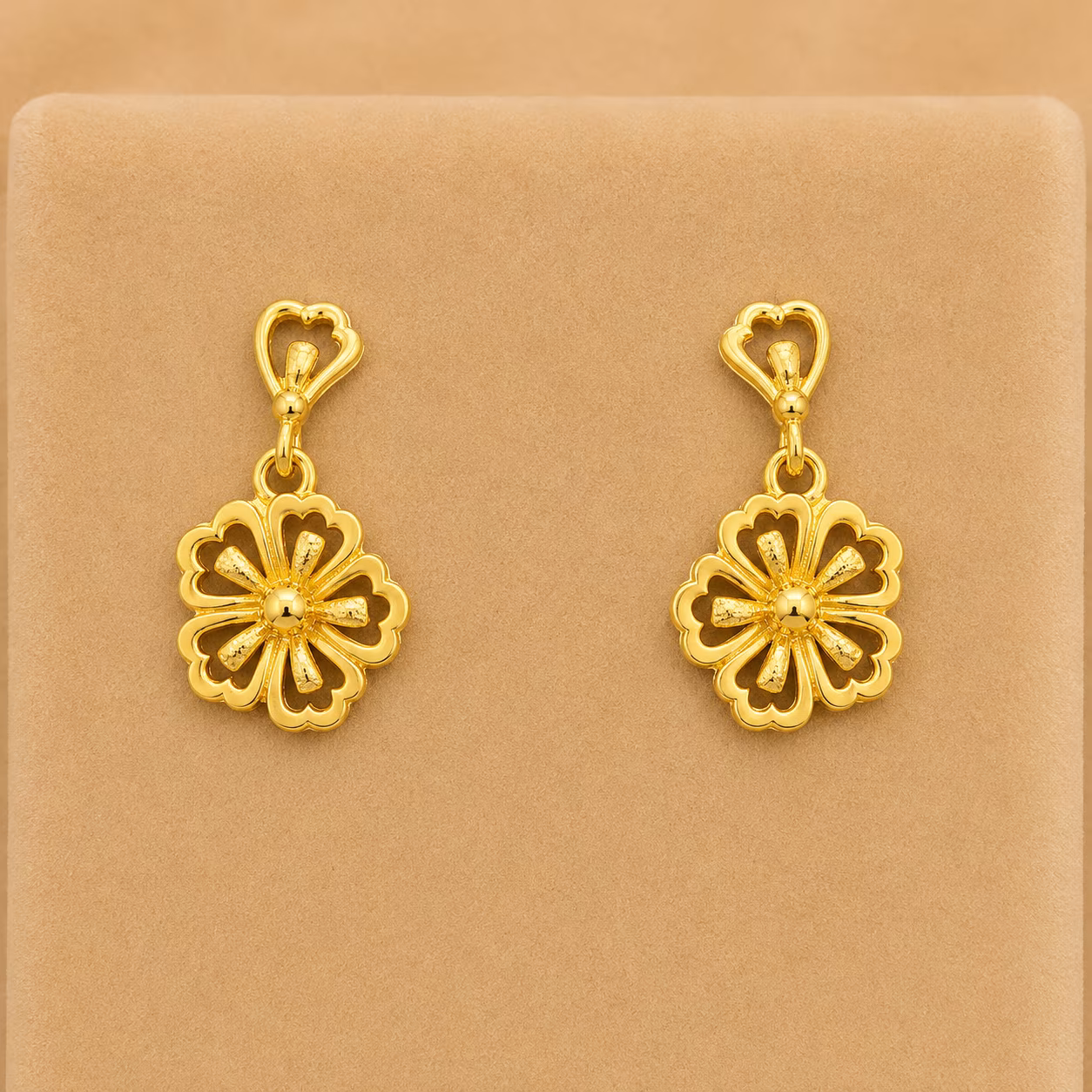 Gold Flower Earring