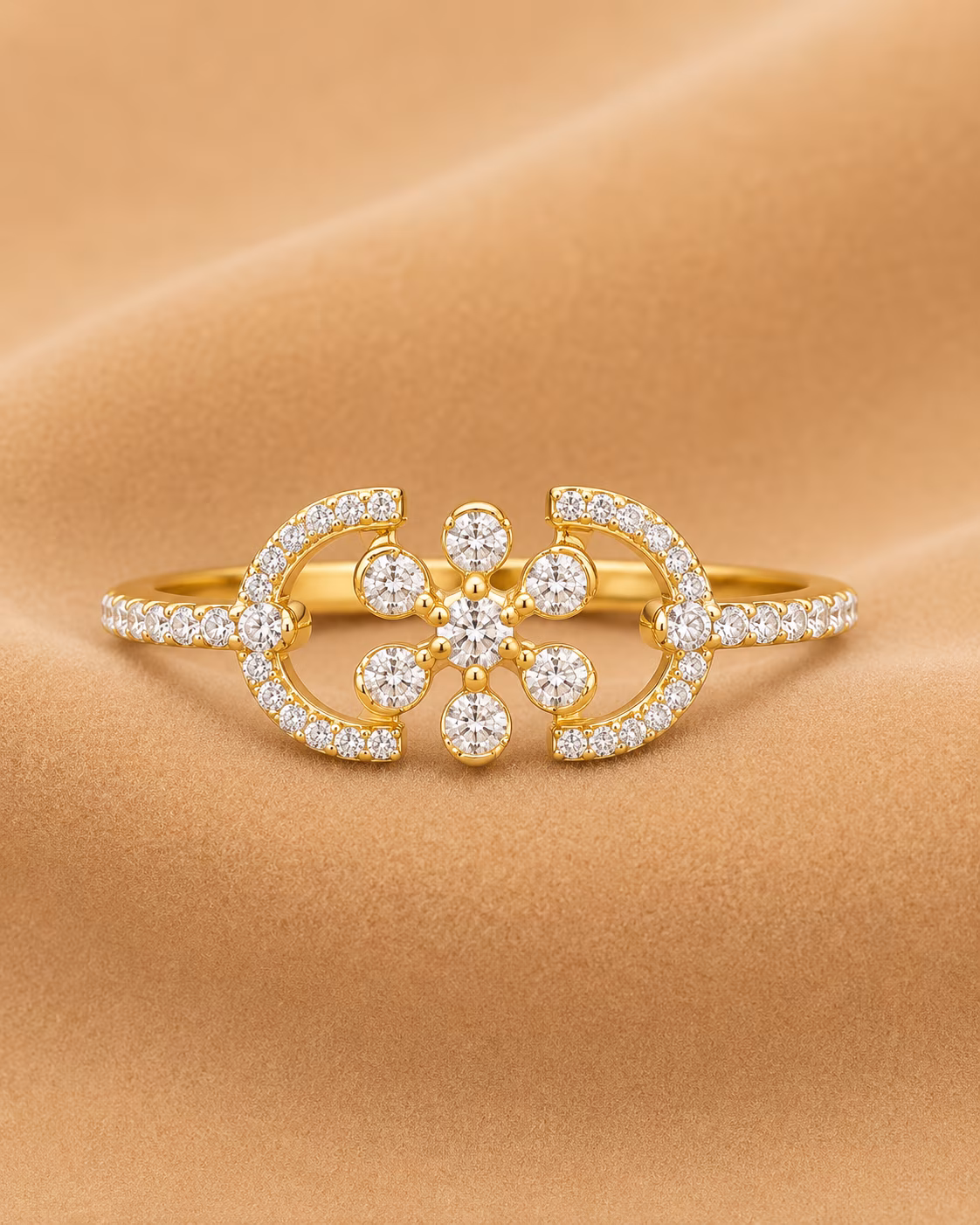 Diamond Flower Ring