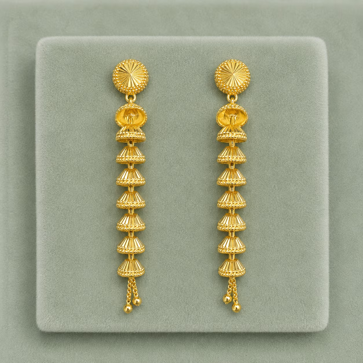 Gold Pattern Earrings